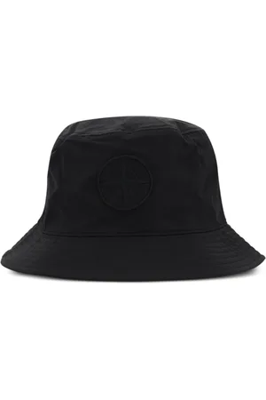 Stone Island Accessoires, Heren, Zwart, L, Kompas-geborduurde Bucket Hat