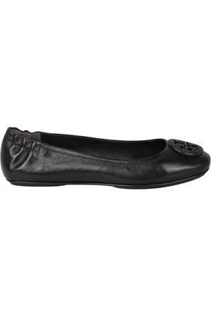 Tory Burch Schoenen, Dames, Zwart, 36 EU, Leer, Minni leren ballerina`s