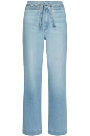Tommy Hilfiger Jeans, Dames, Blauw, W27, Katoen, Relaxed Straight High Waist Wide Leg Jeans