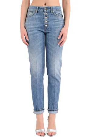 Dondup Jeans, Dames, Blauw, W31, Katoen, Laaghangende loszittende jeans, 5 zakken