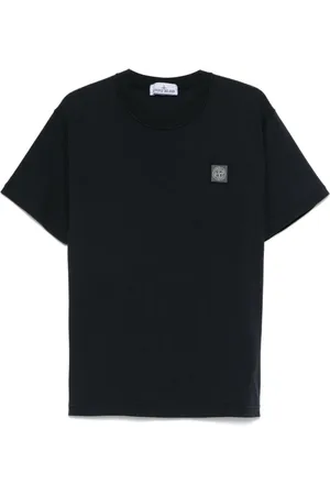 Stone Island Tops, Heren, Blauw, M, Katoen, T-shirt