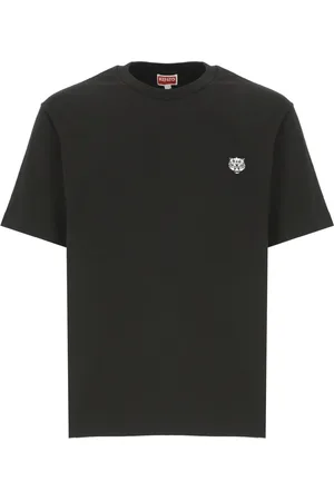 Kenzo Tops, Heren, Zwart, L, Katoen, Happy Tiger T-shirt