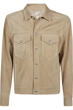 ELEVENTY Jassen, Heren, , L, Denim, Denim Jack in Frans Suède