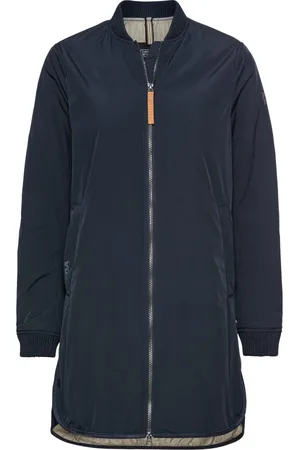Camel Active Mantels, Dames, Blauw, M, Polyester, Gerecyclede polyesterjas