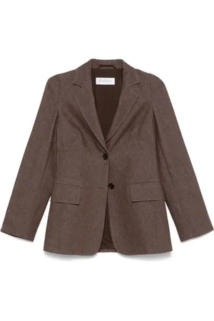 Max Mara Jassen, Dames, Bruin, M, Stijlvolle Jassen voor Vrouwen