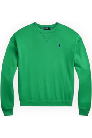 Ralph Lauren Sweatshirts & Hoodies, Dames, Groen, S, Polyester, Fleece Sweatshirt Ronde Hals