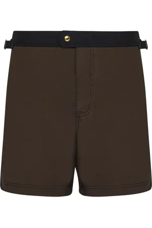 Tom Ford Badkleding, Heren, Bruin, L, Polyester, Luxe Bruine Zwemshorts