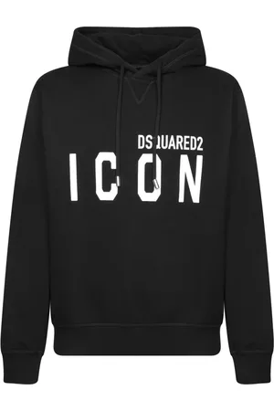 Dsquared2 Sweatshirts & Hoodies, Heren, Zwart, 2Xl, Katoen, Zwart Icon Logo Sweatshirt