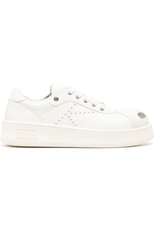 Kenzo Schoenen, Heren, Wit, 44 EU, Leer, Witte leren low-top sneakers