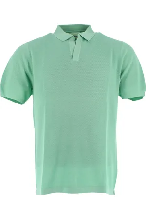 MC2 SAINT BARTH Tops, Heren, Groen, L, Katoen, Groene Polo Shirt Katoen Korte Mouwen