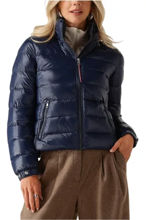 Tommy Hilfiger Jassen, Dames, Blauw, S, Polyester, Gloss Jacket