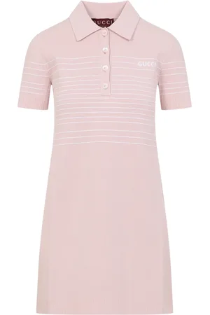 Gucci Kleedjes, Dames, Roze, M, Luxe Roze Paarse Jurk