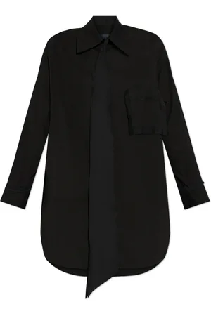 Y-3 Blouses & Shirts, Dames, Zwart, S, Katoen, Oversized overhemd