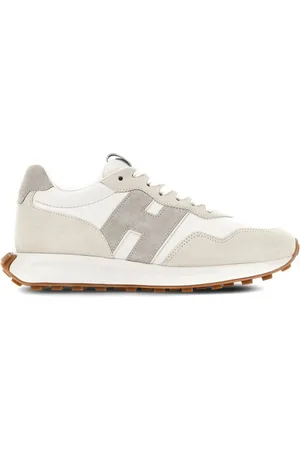 Hogan Schoenen, Heren, Veelkleurig, 43 EU, Suède, Grijze Suède Sneakers met Memory Foam