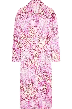 DRIES VAN NOTEN Mantels, Dames, Roze, M, Fuchsia Classic Collar Coat