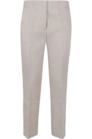 Tory Burch Broeken, Dames, Grijs, S, Polyester, Grijze Viscose Broek