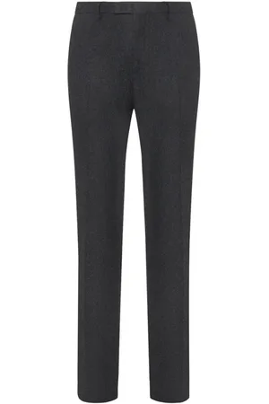 Boglioli Broeken, Heren, Grijs, L, Wol, 100% zuivere wol chino