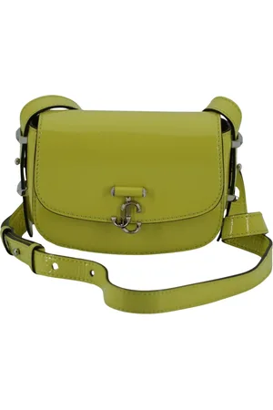Jimmy Choo Tassen, Dames, Groen, ONE Size, Leer, Patent Lime Small Shoulder Bag