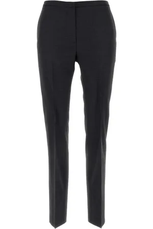 Serafini Broeken, Dames, Grijs, S, Polyester, Donkergrijze Stretch Polyester Blend Broek