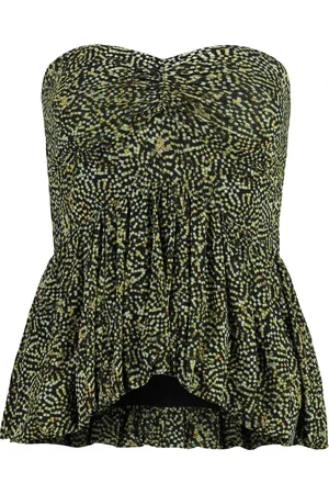 Isabel Marant Tops, Dames, Groen, M, Katoen, Ermina Top met Print
