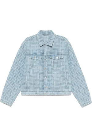 Kenzo Jassen, Heren, Blauw, L, Denim, Weave Trucker Jacket