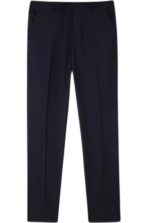 Paul Smith Broeken, Heren, Blauw, W30, Wol, Navy Wool Tailored Broeken