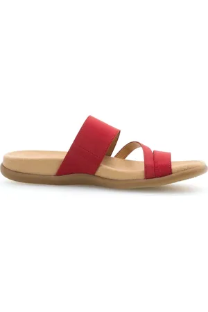 Gabor Schoenen, Dames, Rood, 41 EU, Leer, Stijlvolle damessandalen