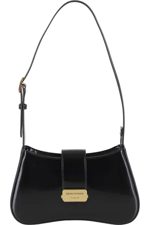 Emporio Armani Tassen, Dames, Zwart, ONE Size, Polyester, Zwarte Bijouxi Baguette Schoudertas