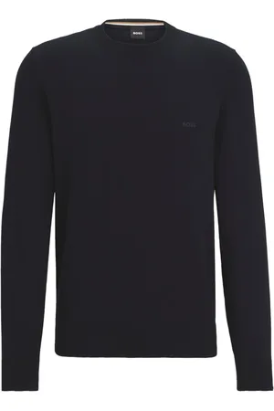 HUGO BOSS Sweatshirts & Hoodies, Heren, Blauw, 3Xl, Katoen, Geborduurde katoenen sweater