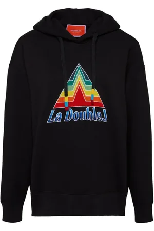 La DoubleJ Sweatshirts & Hoodies, Dames, Zwart, L, Katoen, Rainbow Serpent Hoodie