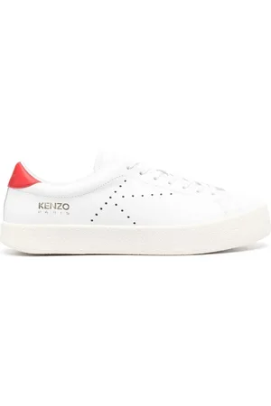 Kenzo Schoenen, Heren, Wit, 42 EU, Leer, Lage leren sneakers