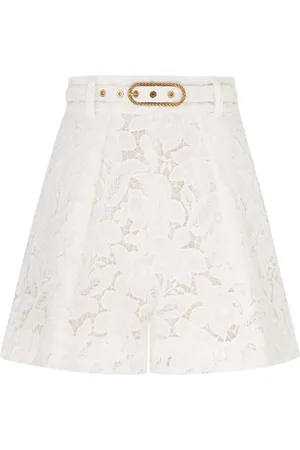 ZIMMERMANN Korte broeken, Dames, Wit, S, Natura Lace Short