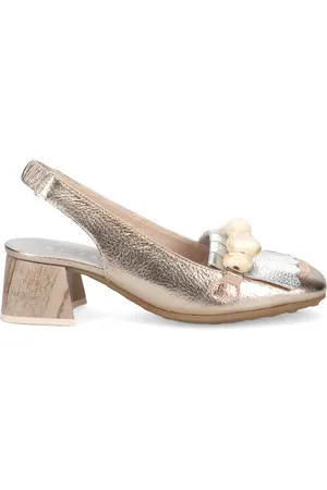 Hispanitas Schoenen, Dames, Grijs, 40 EU, Leer, Elegante Grijze Hak Schoen