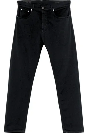Dondup Jeans, Heren, Zwart, W35, Katoen, Wortel Slim Fit Zwarte Broek