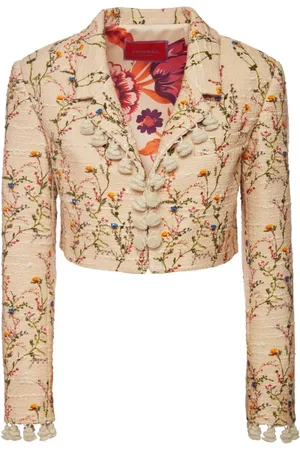 La DoubleJ Jassen, Dames, , XS, Leer, Toreador-geïnspireerd Cropped Jasje