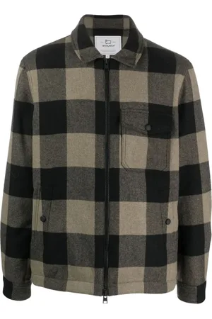 Woolrich Jassen, Heren, Groen, S, Wol, Groene Parka Jas