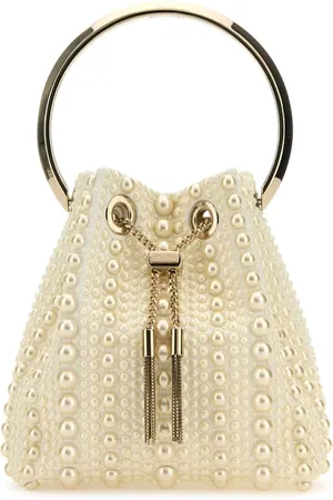 Jimmy Choo Tassen, Dames, , ONE Size, Satijn, Embellished Satin Bon Bon Bucket Bag