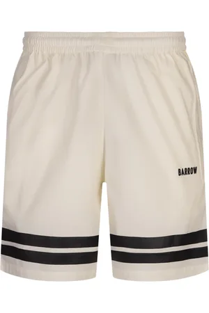 BARROW Korte broeken, Heren, Wit, XL, Witte Bermuda Shorts met Onderste Banden
