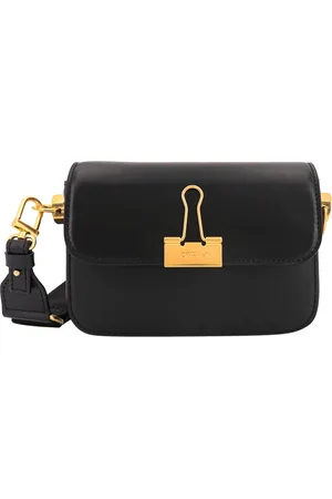 OFF-WHITE Tassen, Dames, Zwart, ONE Size, Leer, Shoulder Bags