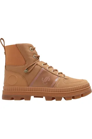 Jimmy Choo Schoenen, Dames, Bruin, 36 1/2 EU, Leer, Normandy High-Top Sneakers