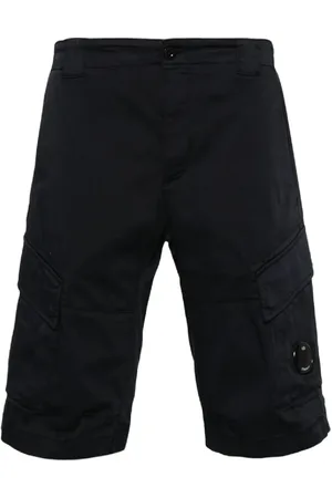 C.P. Company Korte broeken, Heren, Zwart, L, Katoen, Sateen Stretch Cargo Shorts