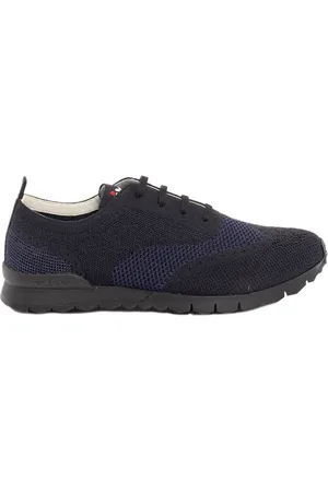 Kiton Schoenen, Heren, Blauw, 41 EU, Marineblauwe Knit Sneakers