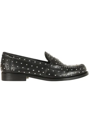 Tory Burch Schoenen, Dames, Zwart, 37 EU, Leer, Studded Classic Loafer