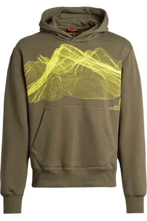 Parajumpers Sweatshirts & Hoodies, Heren, Groen, L, Katoen, Katoen-polyester fleece hoodie