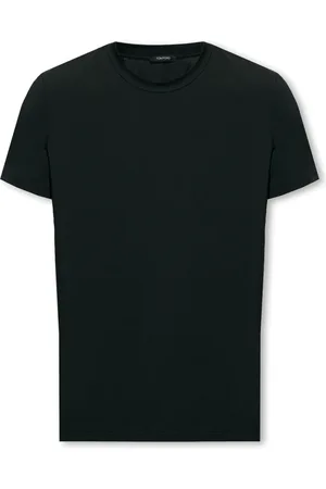 Tom Ford Tops, Heren, Zwart, XS, Katoen, Crewneck T-Shirt