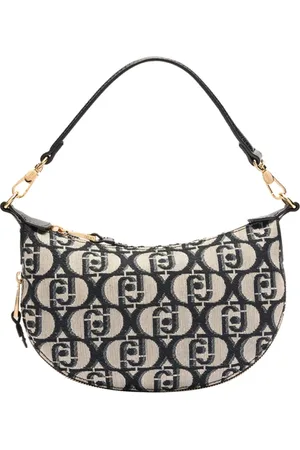 Liu Jo Tassen, Dames, Zwart, ONE Size, Leer, Elegante Zwarte Handtas met Gouden Details