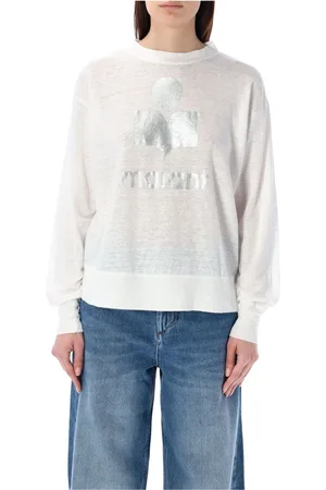 Isabel Marant Tops, Dames, Wit, S, Linnen, Klowia T-Shirt