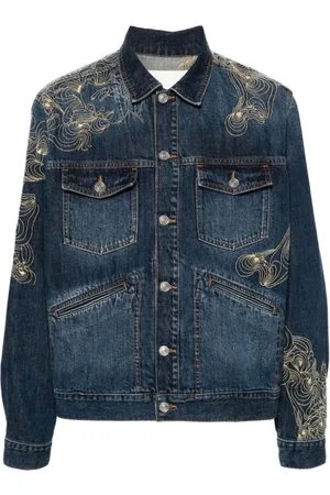 Isabel Marant Jassen, Heren, Blauw, S, Denim, Indigo Blauw Denim Jas met Plooidetails