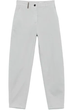 PESERICO SIGN Jeans, Dames, Grijs, M, Katoen, Taps toelopende broek