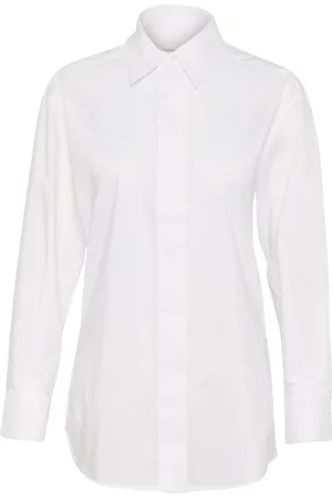 INWEAR Blouses & Shirts, Dames, Wit, M, Katoen, Oversized Collar Shirt
